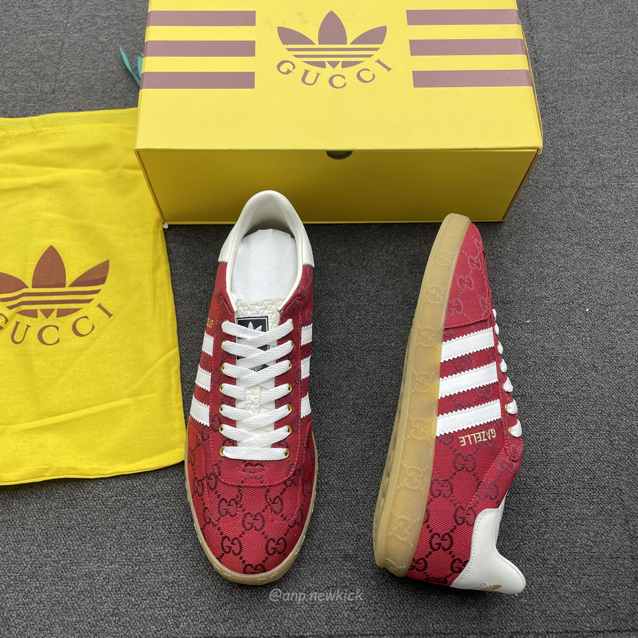 Adidas X Gucci Gazelle Original Gg Red 737967 Faaw3 6451 (6) - newkick.cc